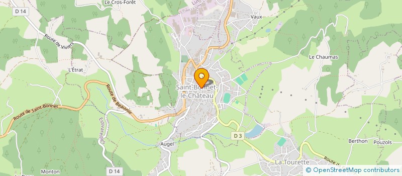 localisation de l'entreprise CENTRE COMMUNAL D ACTION SOCIALE  SAINT-BONNET-LE-CHATEAU