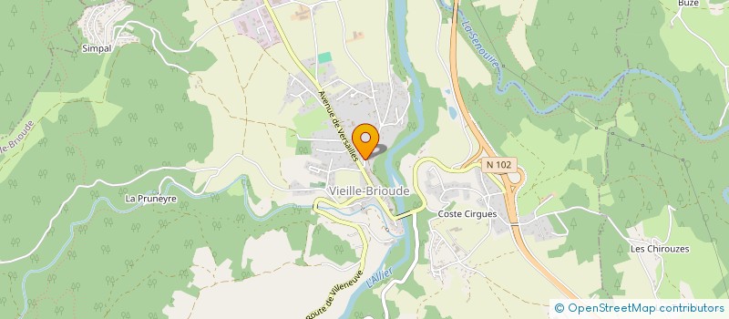 localisation de l'entreprise CENTRE COMMUNAL D'ACTION SOCIALE  VIEILLE-BRIOUDE