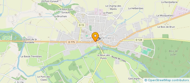 localisation de l'entreprise CENTRE COMMUNAL D'ACTION SOCIALE à GUEMENE-PENFAO