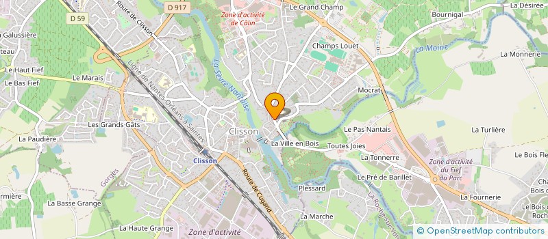 localisation de l'entreprise CENTRE COMMUNAL D'ACTION SOCIALE à CLISSON
