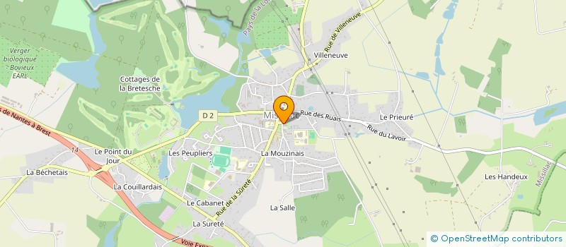 localisation de l'entreprise CENTRE COMMUNAL D'ACTION SOCIALE  MISSILLAC