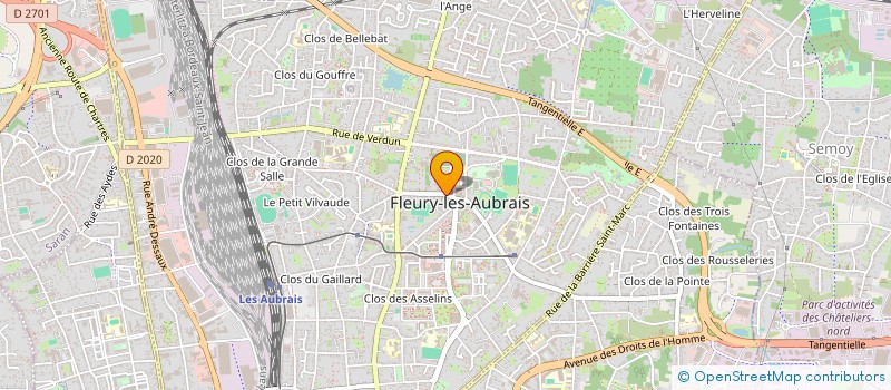 localisation de l'entreprise CENTRE COMMUNAL D'ACTION SOCIALE à FLEURY-LES-AUBRAIS