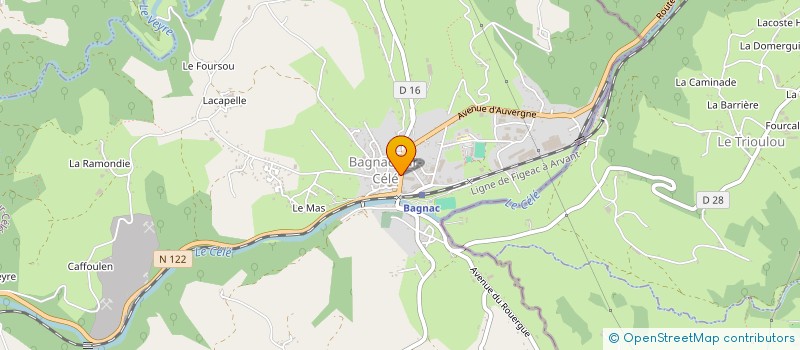 localisation de l'entreprise CENTRE COMMUNAL D'ACTION SOCIALE à BAGNAC-SUR-CELE