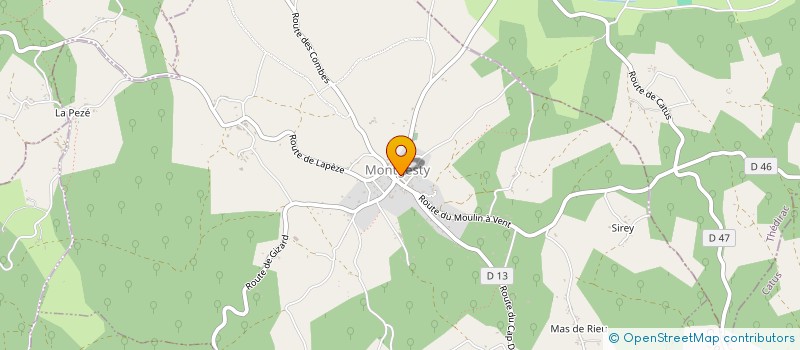 localisation de l'entreprise CENTRE COMMUNAL D'ACTION SOCIALE  MONTGESTY