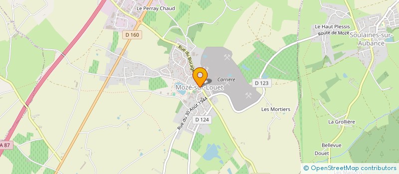 localisation de l'entreprise CENTRE COMMUNAL D'ACTION SOCIALE à MOZE-SUR-LOUET