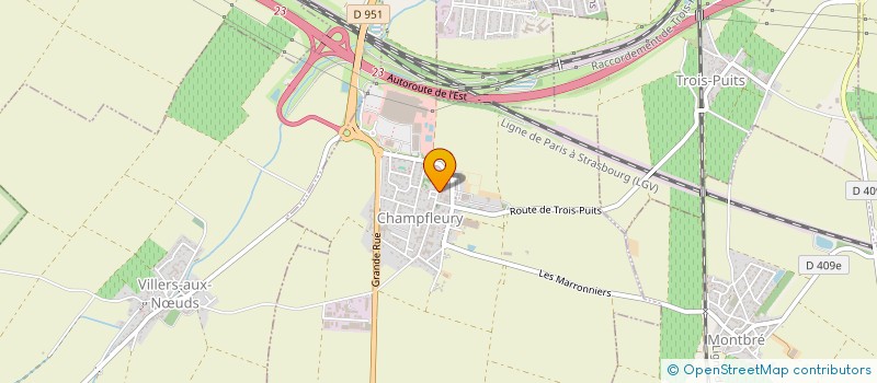 localisation de l'entreprise CENTRE COMMUNAL D'ACTION SOCIALE  CHAMPFLEURY