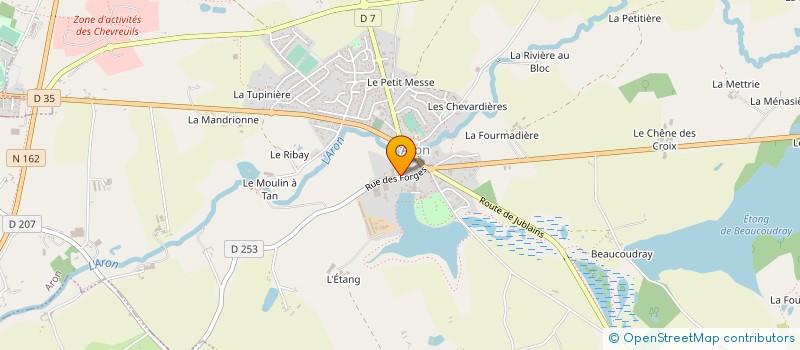 localisation de l'entreprise CENTRE COMMUNAL D'ACTION SOCIALE  ARON