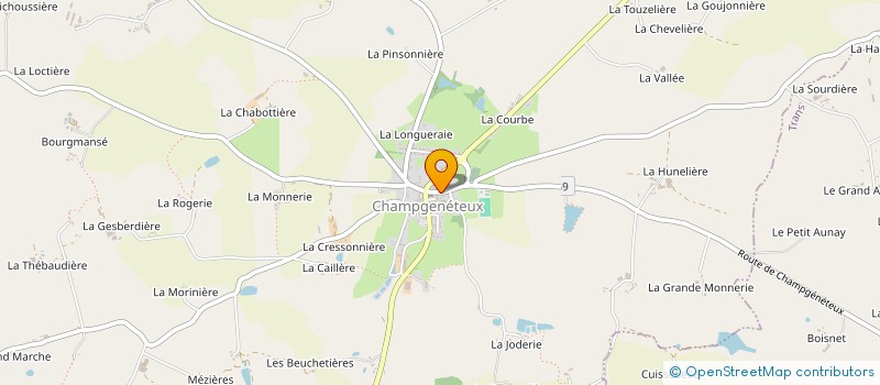 localisation de l'entreprise CENTRE COMMUNAL D'ACTION SOCIALE  CHAMPGENETEUX