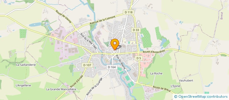 localisation de l'entreprise CENTRE COMMUNAL D'ACTION SOCIALE  GORRON