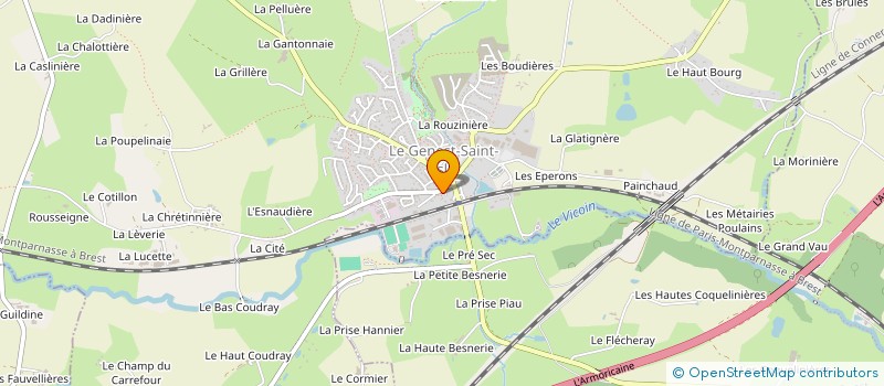 localisation de l'entreprise CENTRE COMMUNAL D'ACTION SOCIALE  LE GENEST-SAINT-ISLE