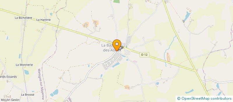 localisation de l'entreprise CENTRE COMMUNAL D'ACTION SOCIALE  LA BAZOUGE-DES-ALLEUX