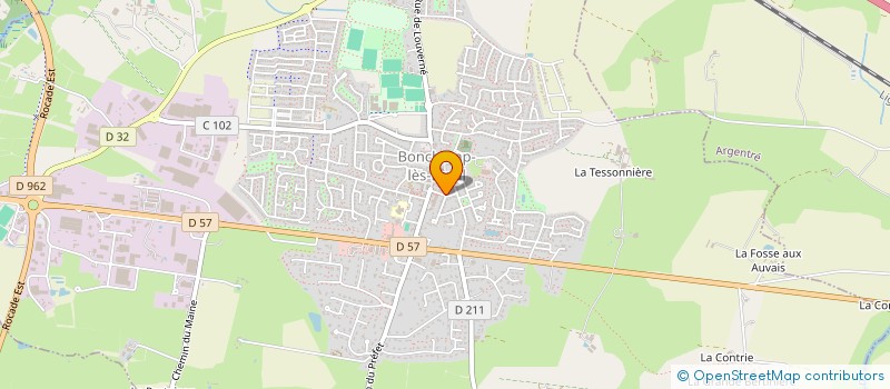 localisation de l'entreprise CENTRE COMMUNAL D'ACTION SOCIALE  BONCHAMP-LES-LAVAL