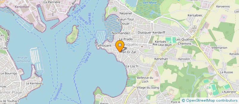 localisation de l'entreprise CENTRE COMMUNAL D ACTION SOCIALE à LOCMIQUELIC