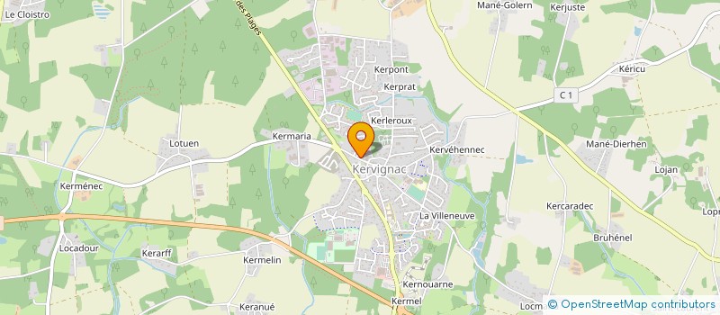localisation de l'entreprise CENTRE COMMUNAL D ACTION SOCIALE à KERVIGNAC