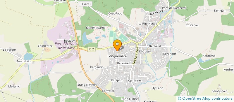 localisation de l'entreprise CENTRE COMMUNAL D'ACTION SOCIALE à PLOUAY