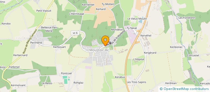 localisation de l'entreprise CENTRE COMMUNAL D'ACTION SOCIALE  MOUSTOIR-AC