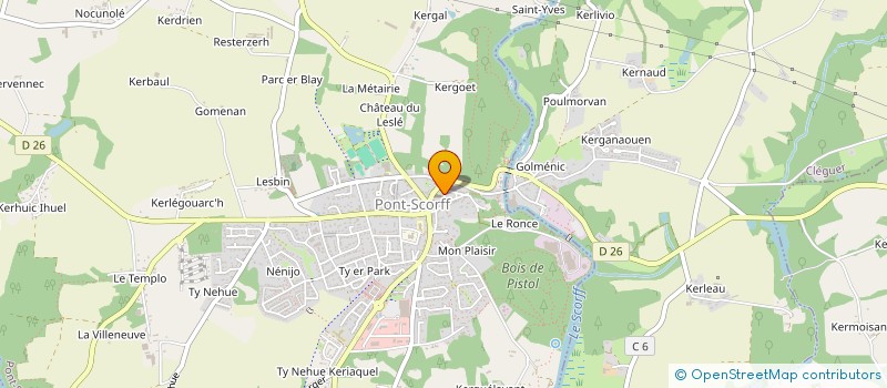 localisation de l'entreprise CENTRE COMMUNAL D ACTION SOCIALE  PONT-SCORFF