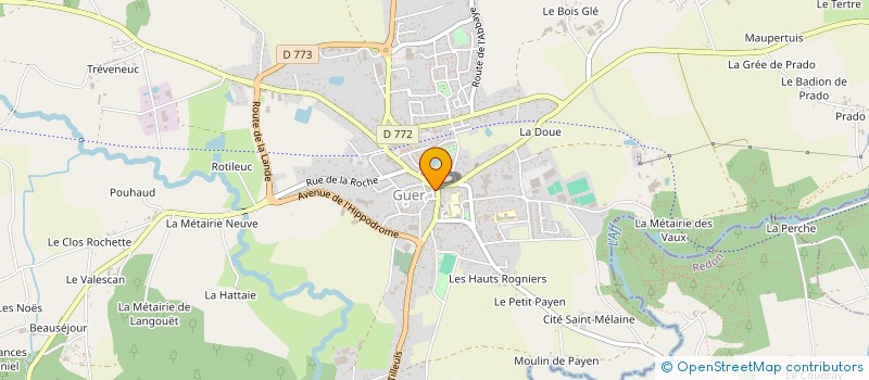 localisation de l'entreprise CENTRE COMMUNAL D ACTION SOCIALE à GUER