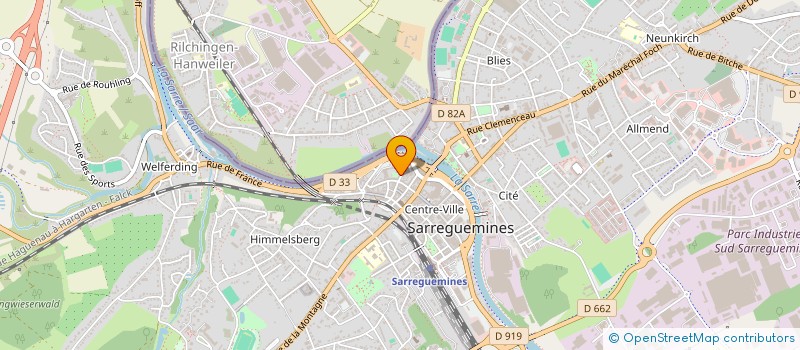 localisation de l'entreprise CENTRE COMMUNAL D'ACTION SOCIALE à SARREGUEMINES