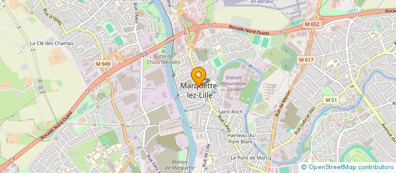 localisation de l'entreprise CENTRE COMMUNAL D'ACTION SOCIALE  MARQUETTE-LEZ-LILLE