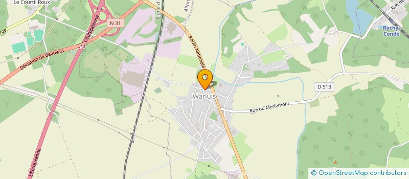 localisation de l'entreprise CENTRE COMMUNAL D'ACTION SOCIALE  WARLUIS