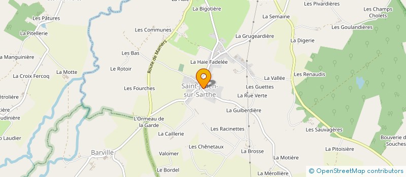 localisation de l'entreprise CENTRE COMMUNAL D'ACTION SOCIALE à SAINTE-SCOLASSE-SUR-SARTHE