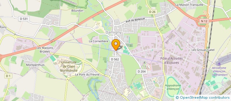 localisation de l'entreprise CENTRE COMMUNAL D'ACTION SOCIALE à DAMIGNY