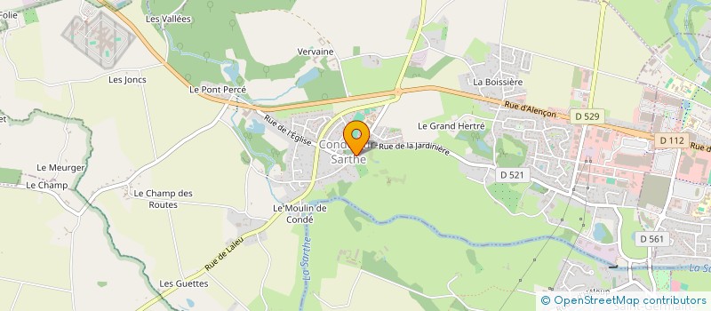 localisation de l'entreprise CENTRE COMMUNAL D'ACTION SOCIALE à CONDE-SUR-SARTHE