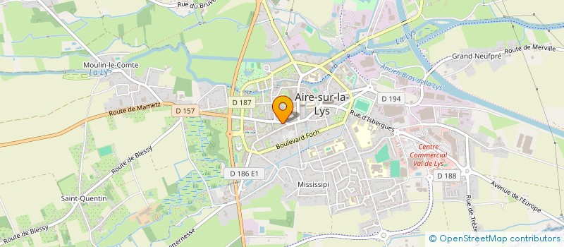 localisation de l'entreprise CENTRE COMMUNAL D ACTION SOCIALE à AIRE-SUR-LA-LYS