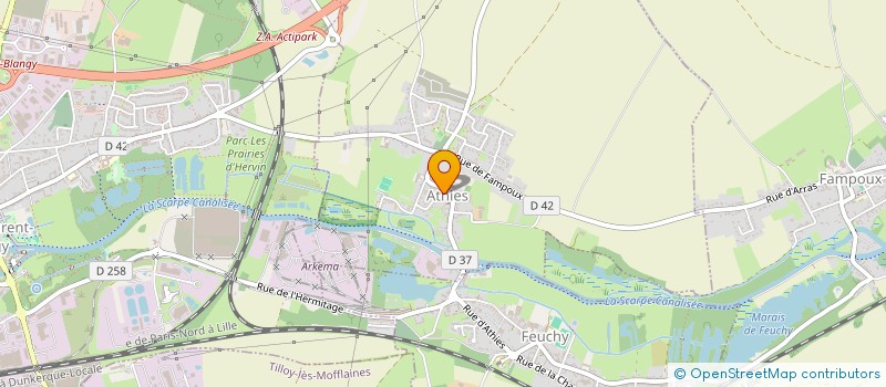 localisation de l'entreprise CENTRE COMMUNAL D'ACTION SOCIALE  ATHIES