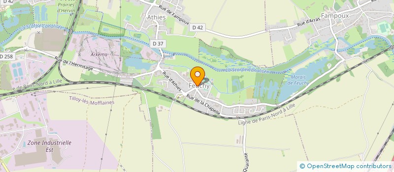 localisation de l'entreprise CENTRE COMMUNAL D'ACTION SOCIALE  FEUCHY