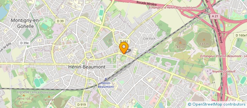 localisation de l'entreprise CENTRE COMMUNAL D'ACTION SOCIALE à HENIN-BEAUMONT