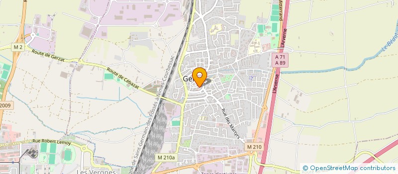 localisation de l'entreprise CENTRE COMMUNAL D'ACTION SOCIALE  GERZAT