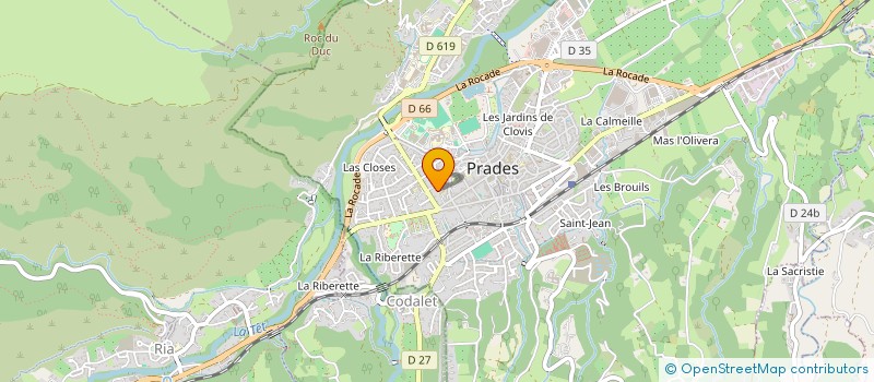 localisation de l'entreprise CENTRE COMMUNAL D'ACTION SOCIALE à PRADES