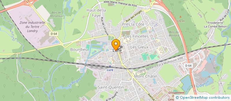 localisation de l'entreprise CENTRE COMMUNAL D'ACTION SOCIALE à LURE
