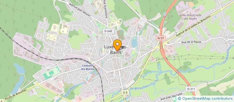 localisation de l'entreprise CENTRE COMMUNAL D ACTION SOCIALE à LUXEUIL-LES-BAINS