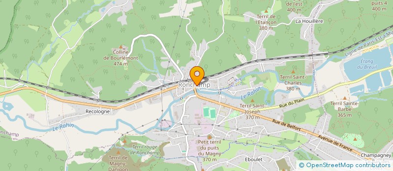 localisation de l'entreprise CENTRE COMMUNAL D'ACTION SOCIALE  RONCHAMP