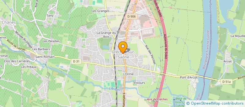 localisation de l'entreprise CENTRE COMMUNAL D'ACTION SOCIALE à CRECHES-SUR-SAONE