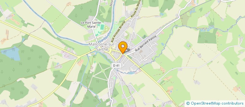 localisation de l'entreprise CENTRE COMMUNAL D'ACTION SOCIALE  MALICORNE-SUR-SARTHE