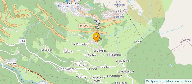 localisation de l'entreprise CENTRE COMMUNAL D'ACTION SOCIALE  MONTVALEZAN