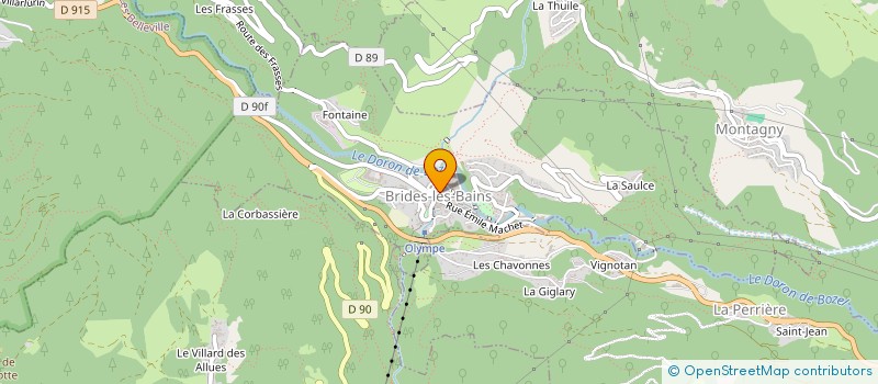 localisation de l'entreprise CENTRE COMMUNAL D'ACTION SOCIALE à BRIDES-LES-BAINS