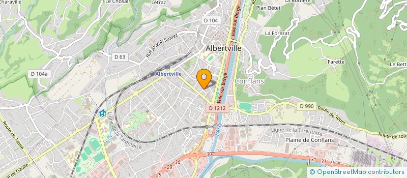 localisation de l'entreprise CENTRE COMMUNAL D'ACTION SOCIALE à ALBERTVILLE