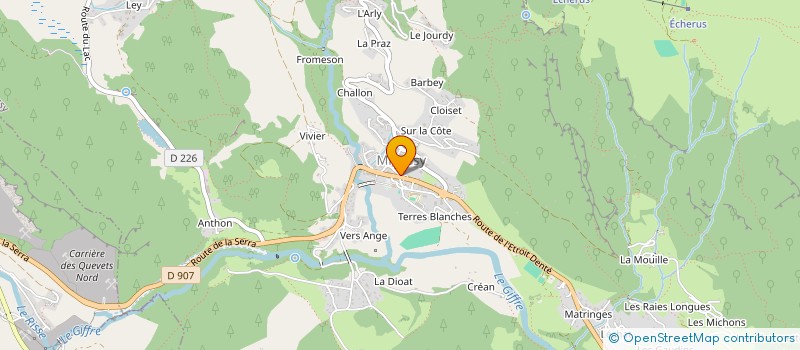 localisation de l'entreprise CENTRE COMMUNAL D'ACTION SOCIALE  MIEUSSY