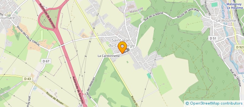 localisation de l'entreprise CENTRE COMMUNAL D'ACTION SOCIALE  SAINT-JEAN-DU-CARDONNAY