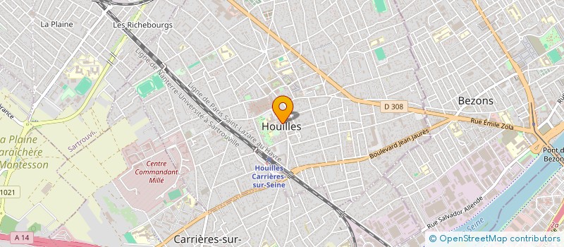 localisation de l'entreprise CENTRE COMMUNAL D'ACTION SOCIALE à HOUILLES