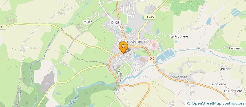 localisation de l'entreprise CENTRE COMMUNAL D ACTION SOCIALE à CHAMPDENIERS