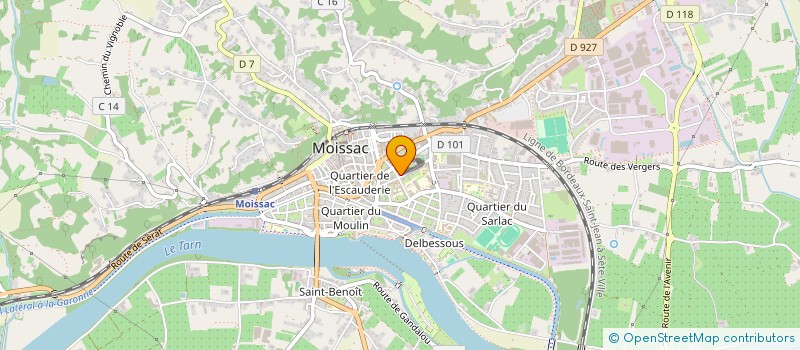 localisation de l'entreprise CENTRE COMMUNAL D'ACTION SOCIALE  MOISSAC