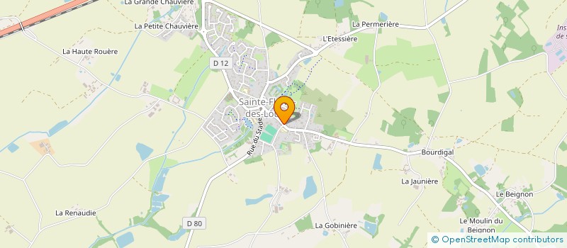 localisation de l'entreprise CENTRE COMMUNAL D ACTION SOCIALE à SAINTE-FLAIVE-DES-LOUPS