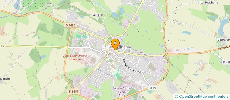 localisation de l'entreprise CENTRE COMMUNAL D ACTION SOCIALE  LA CHATAIGNERAIE