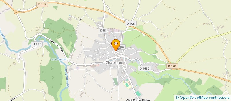 localisation de l'entreprise CENTRE COMMUNAL D'ACTION SOCIALE à CHARROUX